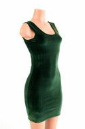 Velvet Bodycon Tank Dress - 1