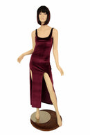 Velvet Double Slit Gown - Coquetry Clothing