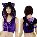 Velvet Forest Fox Crop Hoodie - Coquetry Clothing