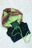 Velvet Forest Fox Crop Hoodie - 2