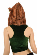 Velvet Forest Fox Crop Hoodie - 10