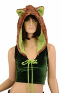Velvet Forest Fox Crop Hoodie - 12