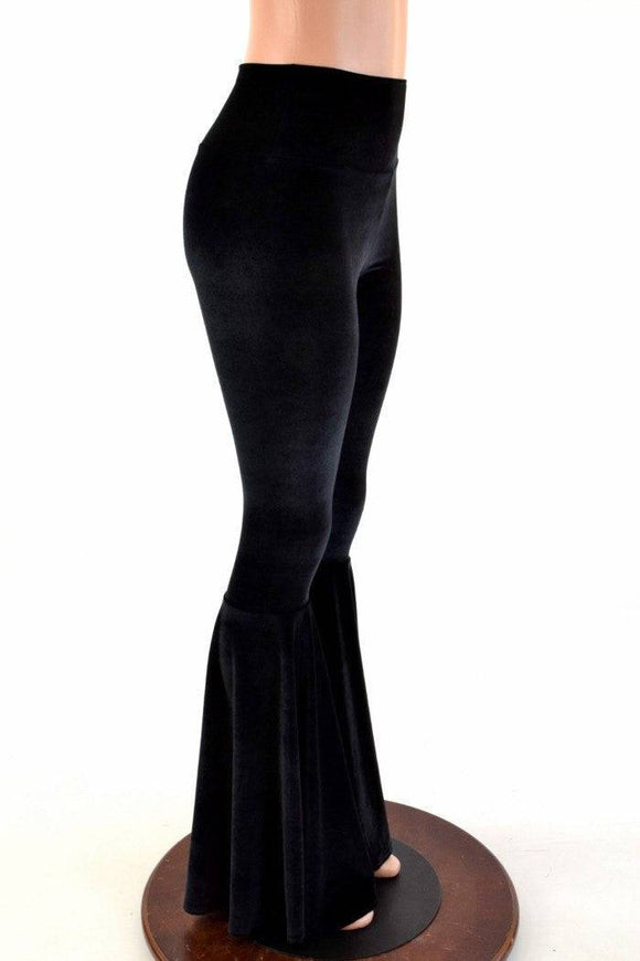 Velvet High Waist Bell Bottom Flares - Coquetry Clothing