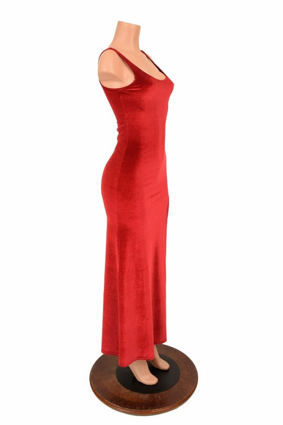 Velvet Slit Gown - Coquetry Clothing