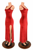 Velvet Slit Gown - Coquetry Clothing