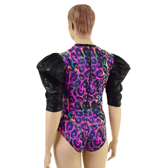 Victoria Sleeve Romper with Siren Cut Leg and Back Zipper - Coquetry Clothing