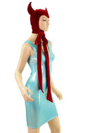 Vintage Style Red Velvet Devil Bonnet - Coquetry Clothing