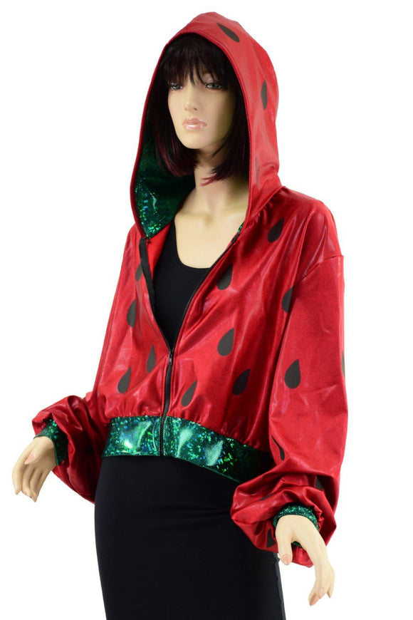Watermelon Balloon Sleeve Jacket - Coquetry Clothing