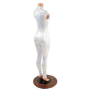 White Kaleidoscope Holographic "Stella" Catsuit - Coquetry Clothing
