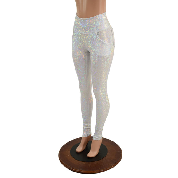 White Kaleidoscope Pocket Leggings - Coquetry Clothing