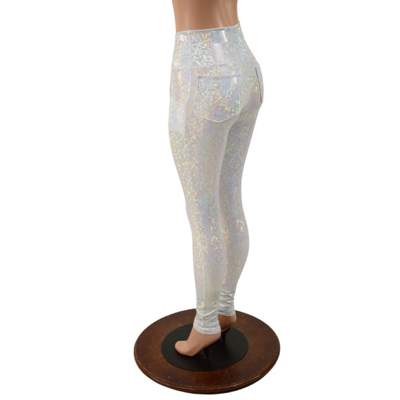 White Kaleidoscope Pocket Leggings - Coquetry Clothing