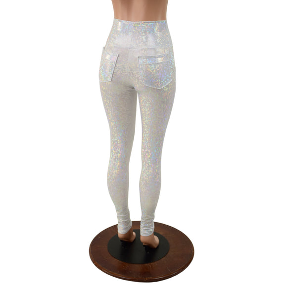 White Kaleidoscope Pocket Leggings - Coquetry Clothing