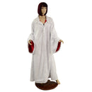 White Minky Robe with Red Sparkly Jewel Liner - Coquetry Clothing