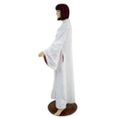 White Minky Robe with Red Sparkly Jewel Liner - Coquetry Clothing