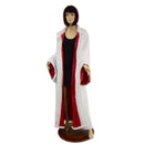 White Minky Robe with Red Sparkly Jewel Liner - Coquetry Clothing