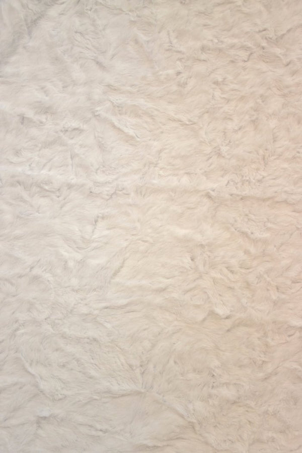 Snowdrift White Minky Faux Fur Fabric - 1