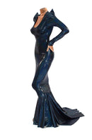 Wicked Black Holographic Gown - Coquetry Clothing