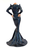 Wicked Black Holographic Gown - Coquetry Clothing