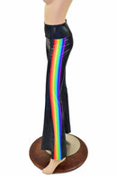 Womens Black Holographic Retro Rainbow Solar Flares - Coquetry Clothing