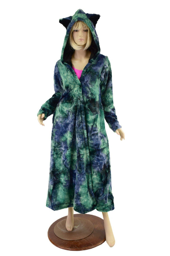 Womens Double Minky Duster with Kitty Ears - Coquetry Clothing