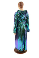 Womens Long Minky Faux Fur Duster with Tie Belt - Coquetry Clothing