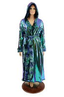 Womens Long Minky Faux Fur Duster with Tie Belt - Coquetry Clothing