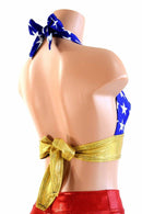 Wonder Woman Inspired Darted Tie Back Halter - Coquetry Clothing