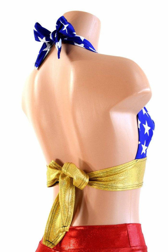 Wonder Woman Inspired Darted Tie Back Halter - Coquetry Clothing