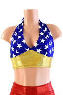 Wonder Woman Inspired Darted Tie Back Halter - Coquetry Clothing