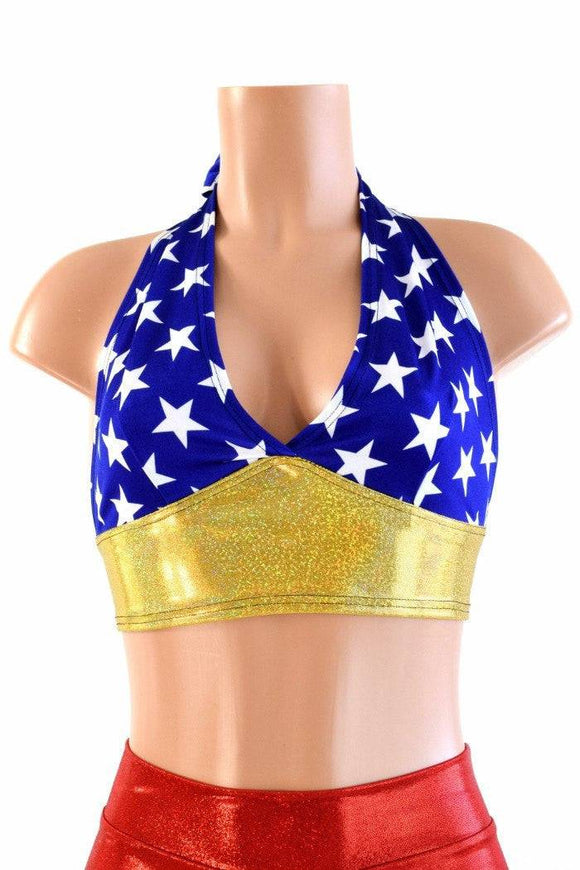 Wonder Woman Inspired Darted Tie Back Halter - Coquetry Clothing