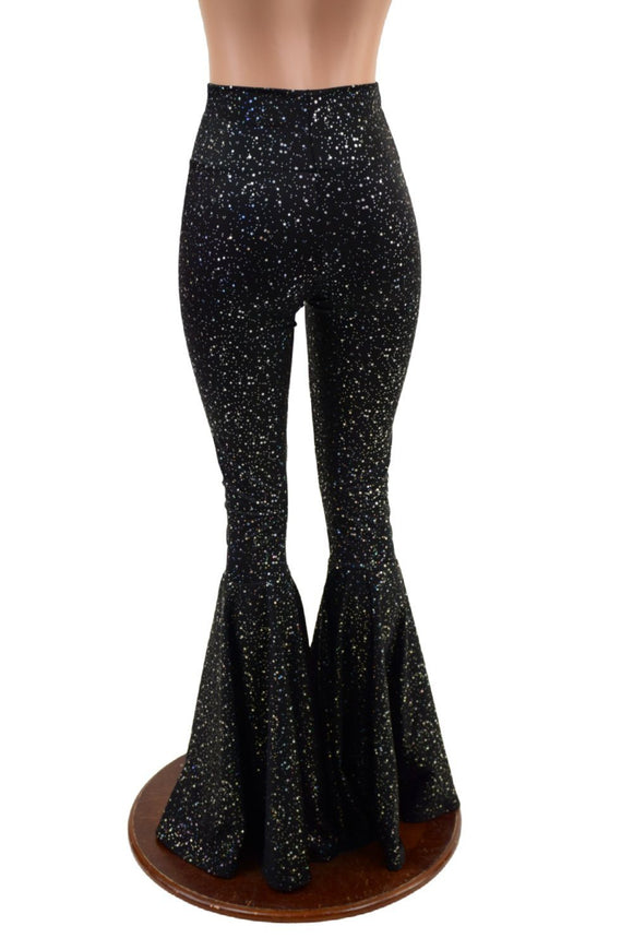 XL Ready to Ship Star Noir High Waist Bell Bottom Flares - Coquetry Clothing