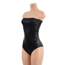 XL Ready to Ship Strapless Siren Cut Romper in Black Mystique - Coquetry Clothing