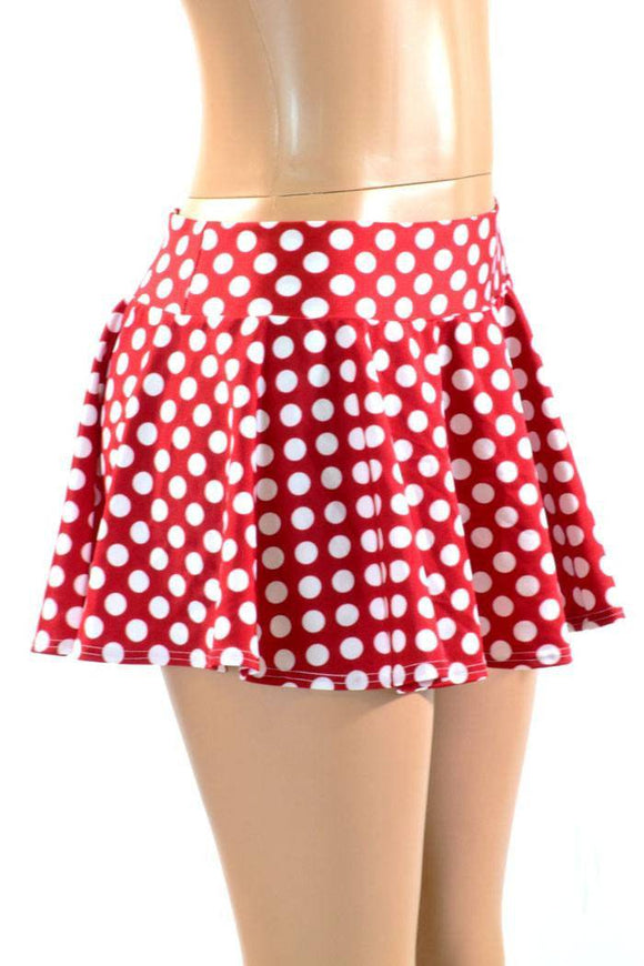 XS Ready to Ship Polka Dot Minnie Rave Skirt - Coquetry Clothing