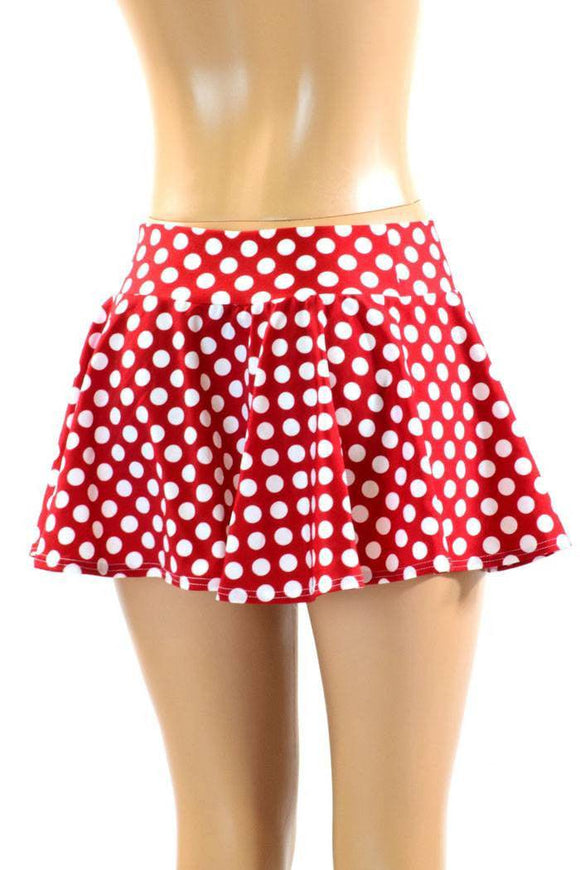 XS Ready to Ship Polka Dot Minnie Rave Skirt - Coquetry Clothing