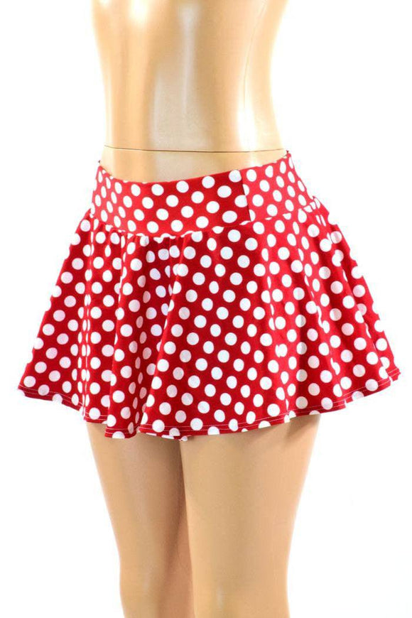 XS Ready to Ship Polka Dot Minnie Rave Skirt - Coquetry Clothing