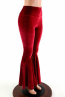 XS Ready to Ship Velvet High Waist Bell Bottom Flares - Coquetry Clothing