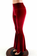 XS Ready to Ship Velvet High Waist Bell Bottom Flares - Coquetry Clothing