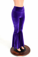 XS Ready to Ship Velvet High Waist Bell Bottom Flares - Coquetry Clothing
