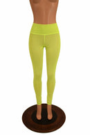 Yellow Mesh High Waist Leggings - Coquetry Clothing