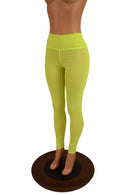 Yellow Mesh High Waist Leggings - Coquetry Clothing