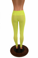 Yellow Mesh High Waist Leggings - Coquetry Clothing