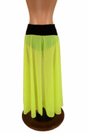 Yellow Mesh Lace Up Front Skirt - Coquetry Clothing