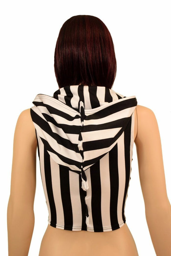 Zebra Zipper Front Crop Top - Coquetry Clothing