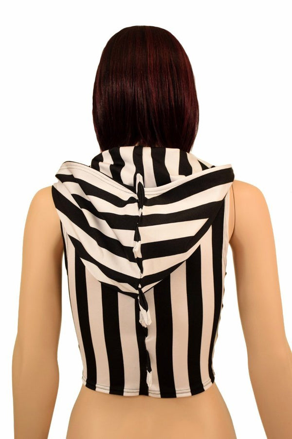 Zebra Zipper Front Crop Top - 5