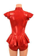 Zipper Front Ruffle Rump Romper - Coquetry Clothing