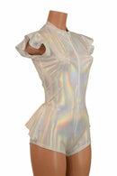 Zipper Front Ruffle Rump Romper - Coquetry Clothing