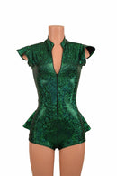 Zipper Front Ruffle Rump Romper - Coquetry Clothing