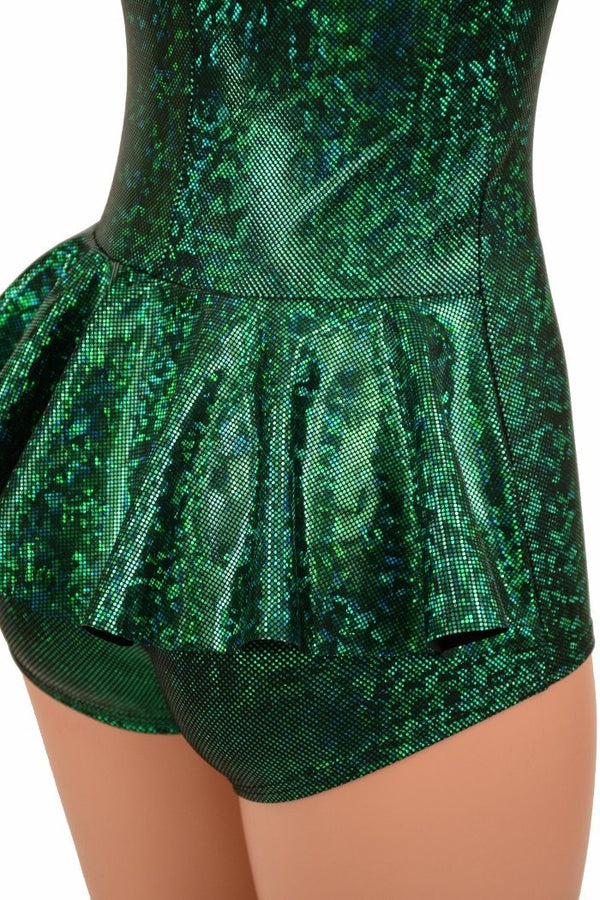 Zipper Front Ruffle Rump Romper - 2