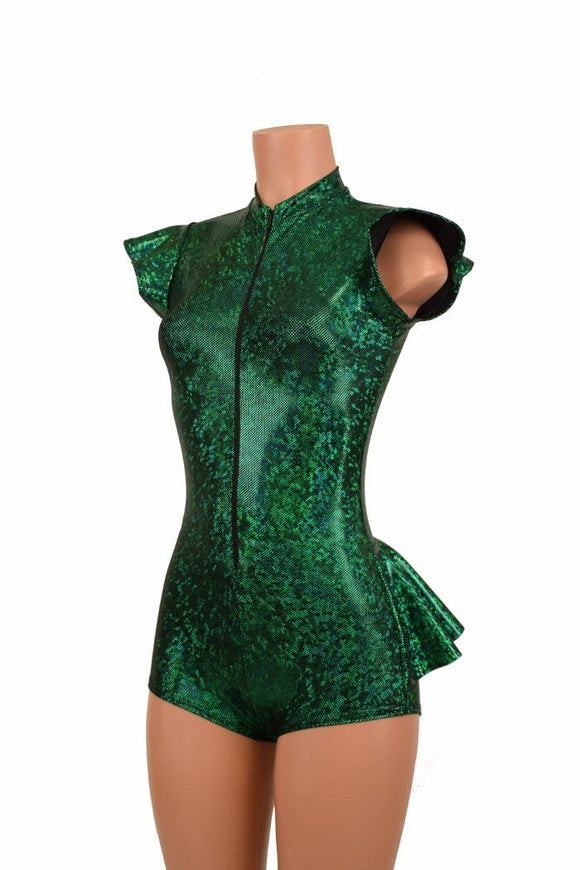 Zipper Front Ruffle Rump Romper - Coquetry Clothing