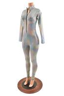Zipper Front Stella Catsuit in Prism Holographic - Coquetry Clothing